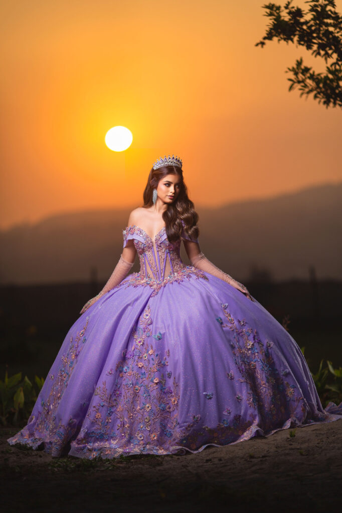 Vestido de 15 años Rapunzel color lila - Mechita Collection